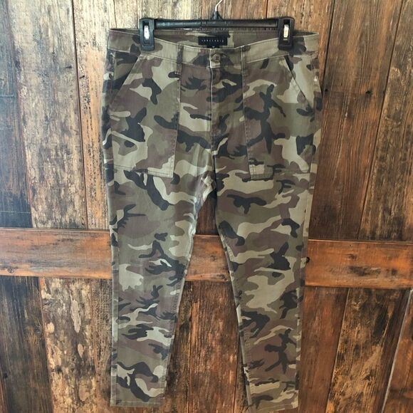 Sanctuary Sz 30 Army Green Camo Cargo Straight Leg Pocket Military Vibe Pants - Picture 2 of 7
